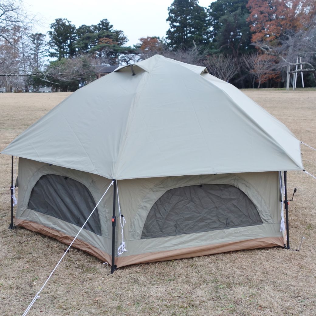 美品 ディーオーディー DOD キノコテント T4-610-KH ライトカーキ