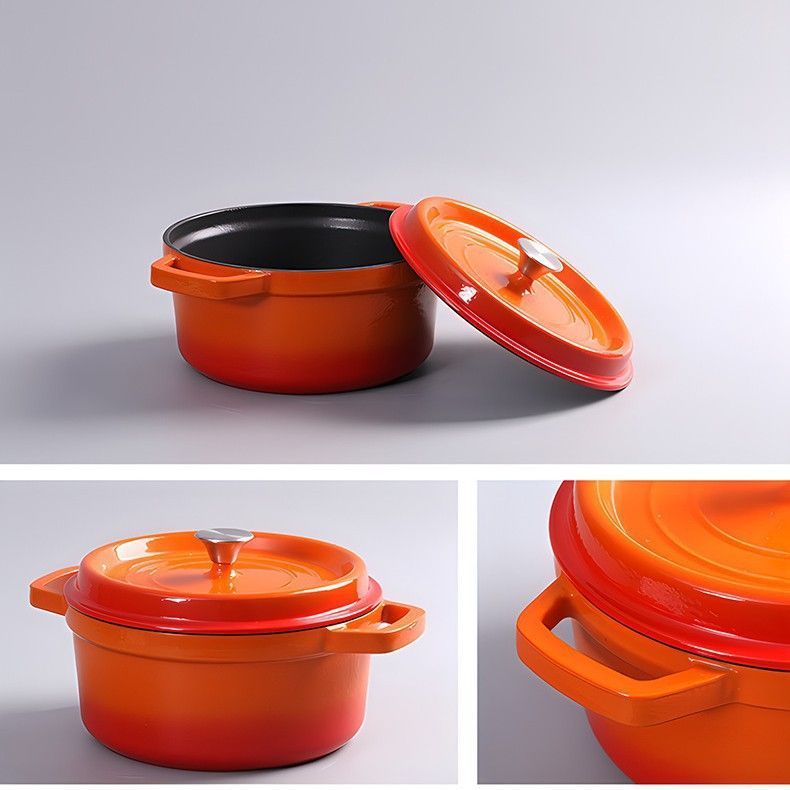 ☆両手鍋 ラウンドココット 22cm Cozy Cook コージークック ホーロー鍋