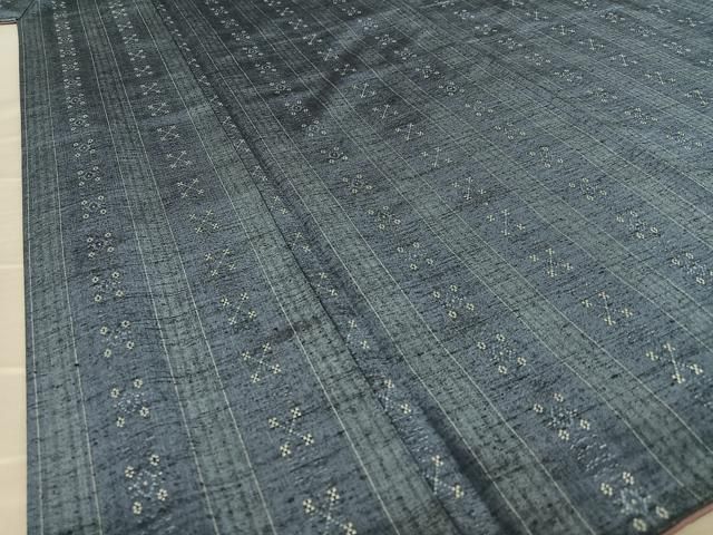 平和屋着物○花織 紬 間道 ますいわ屋扱い 正絹 逸品 AAAW9333zg