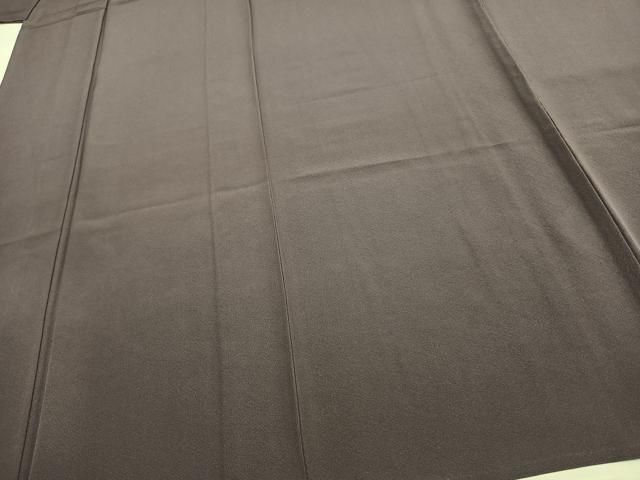 平和屋着物▽上質な色無地 単衣 菱文 葡萄鼠色 正絹