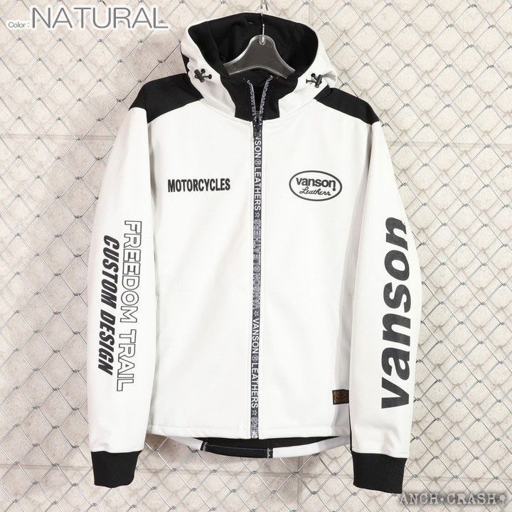 VANSON ストレッチナイロンパ―カ― VANSON バンソン ストレッチボンディング フルZIPパーカー NVSZ
