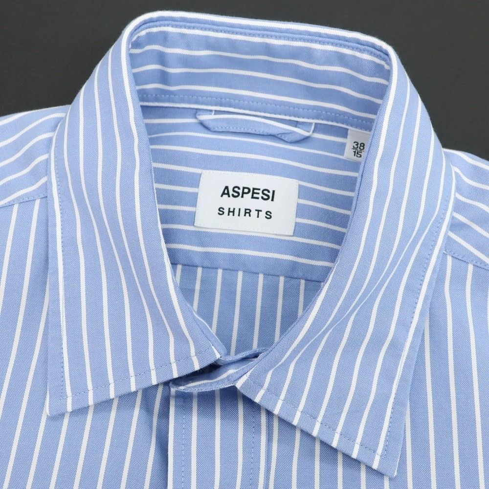 中古】アスペジ ASPESI コットン ストライプ レギュラーカラー