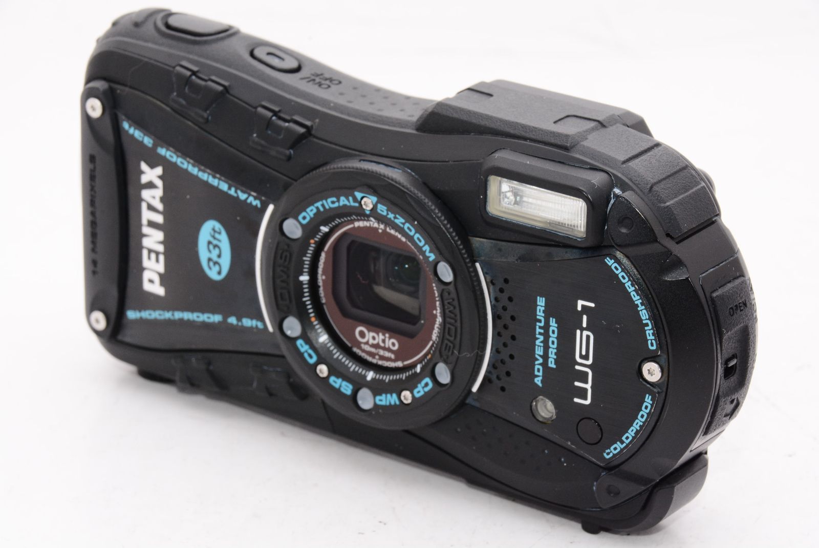 人気急上昇】 良品 PENTAX 防水デジタルカメラOptio ブラック WG-1