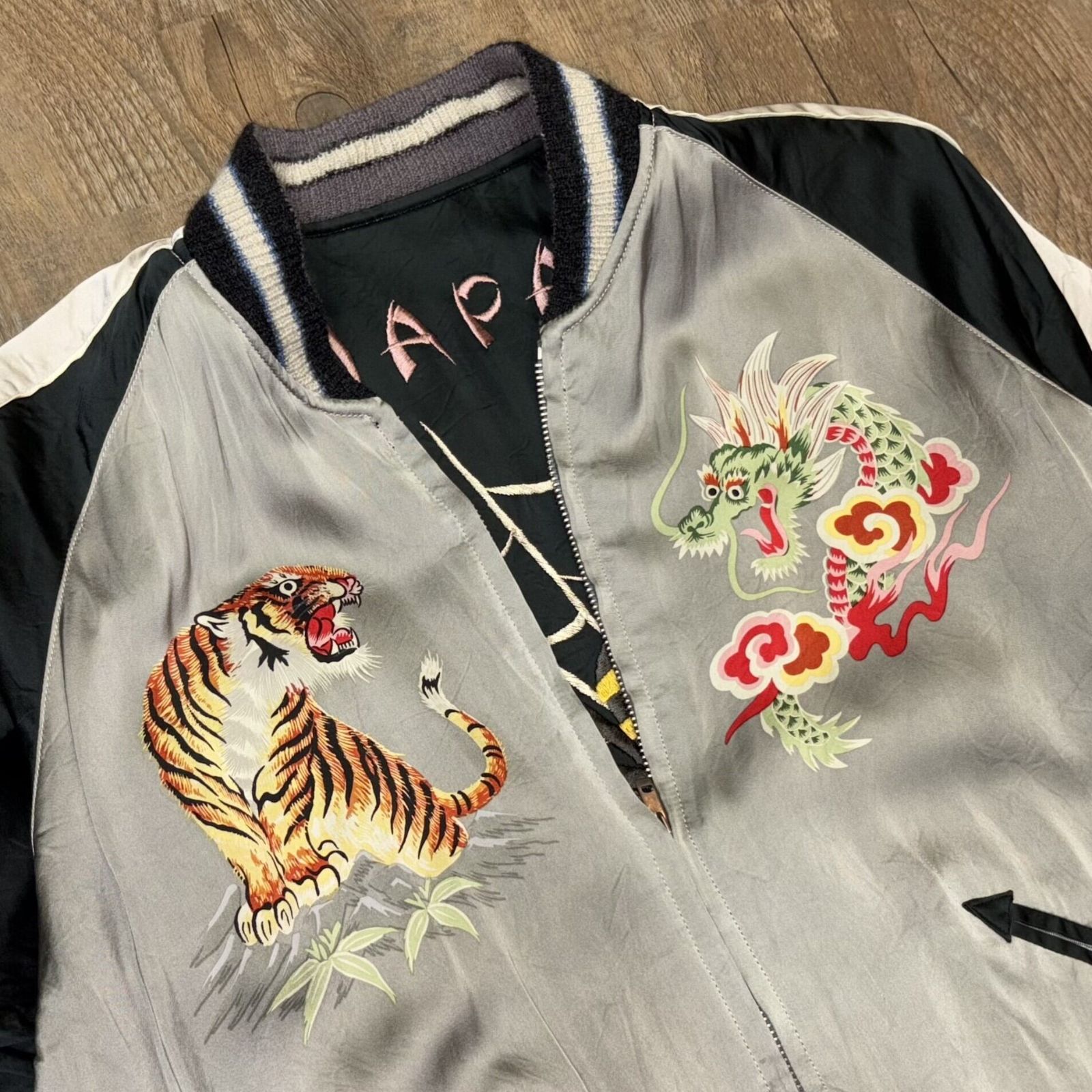 港商　スカジャン　スパイダー　タイガープリント　東洋エンタープライズ 東洋スカジャン・港商SPECIAL EDITION「SPIDER×TIGER PRINT」NO