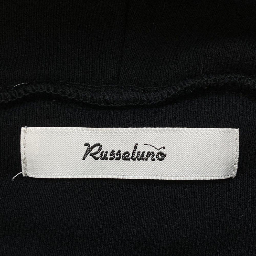 サイズ：4 RUSSELUNO ラッセルノ RS-2040607 パーカー 裏起毛  ブラック系 [240101424773] ゴルフウェア メンズ ストスト サイズ：4 RUSSELUNO ラッセルノ RS-2040607 パーカー 裏起毛