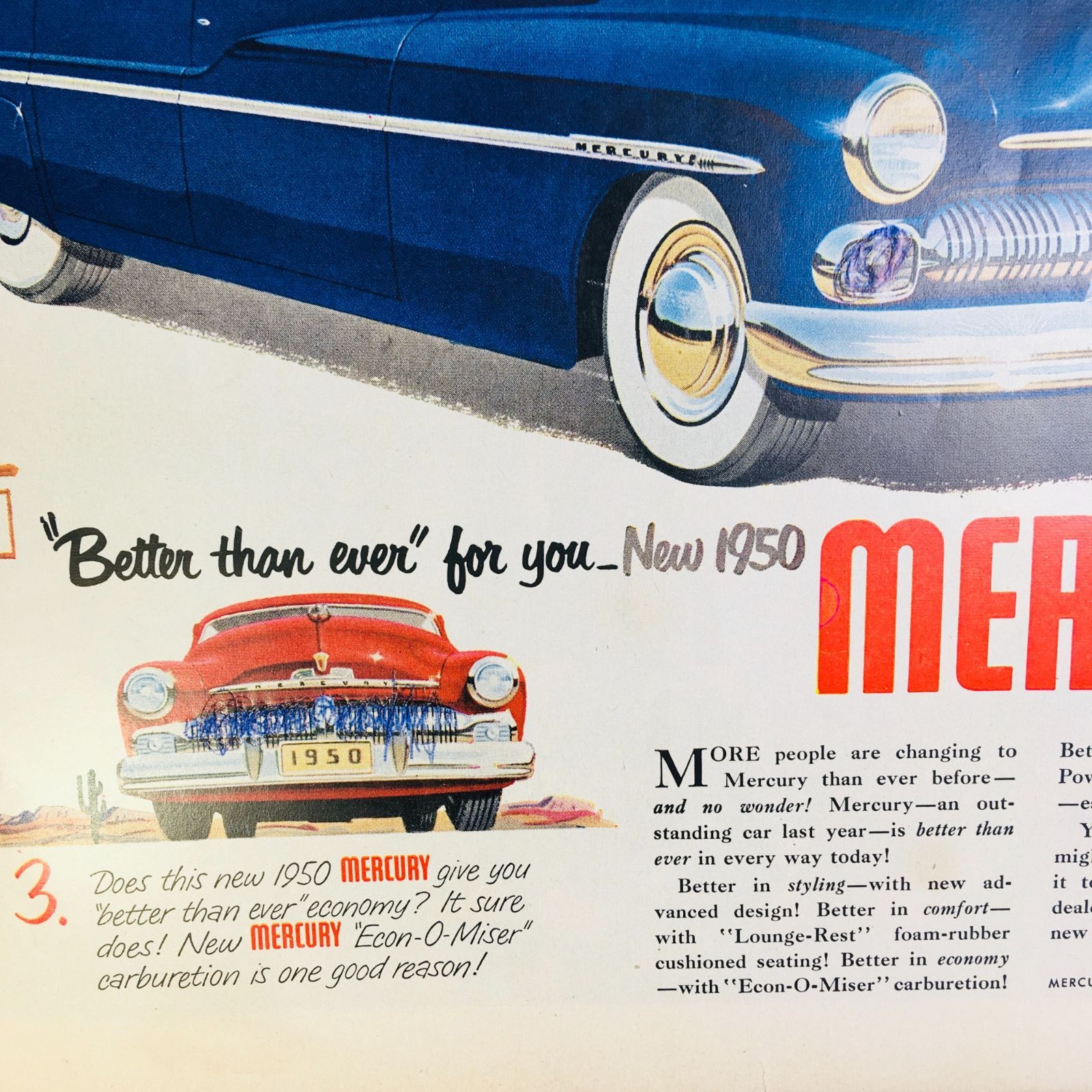 ビンテージ 広告 ポスター 『 マーキュリー 』 50's・60's オリジナル