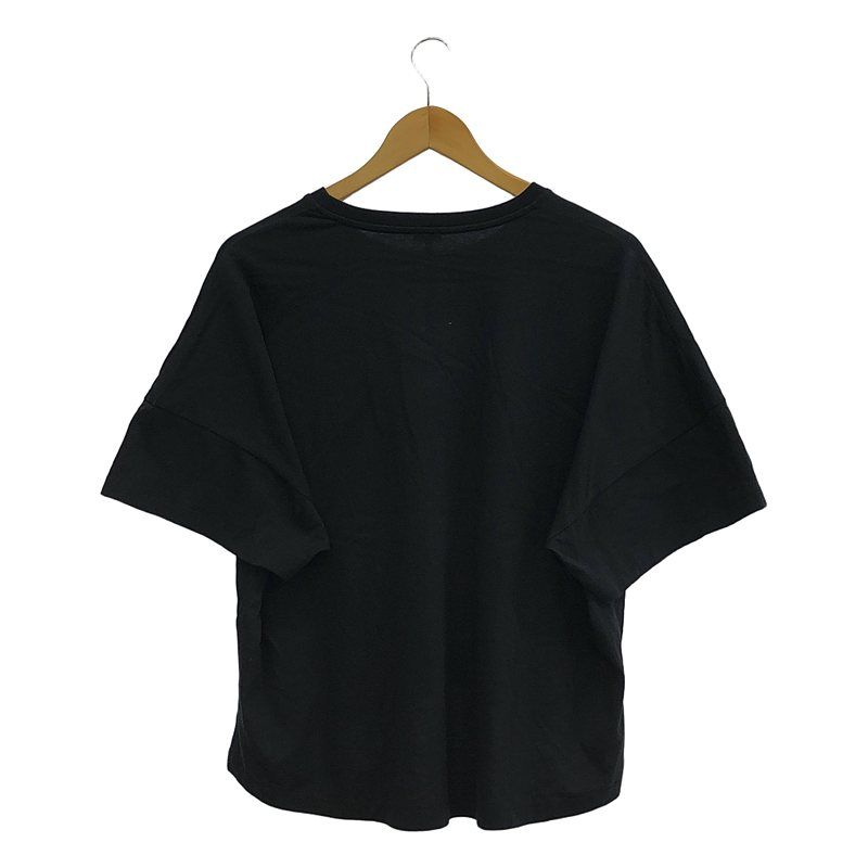 LOEWE / ロエベ | アナグラム ロゴ スリット オーバー Tシャツ カットソー | S | ブラック | レディース LOEWE（ロエベ） | アナグラム ロゴ スリット オーバー Tシャツ