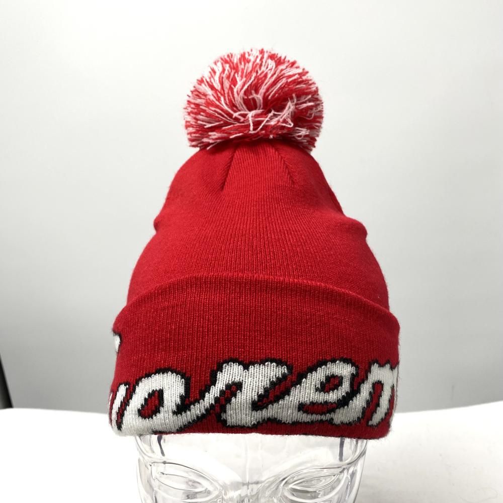 中古】Supreme New Era Script Cuff Beanie 19AW レッド ニット