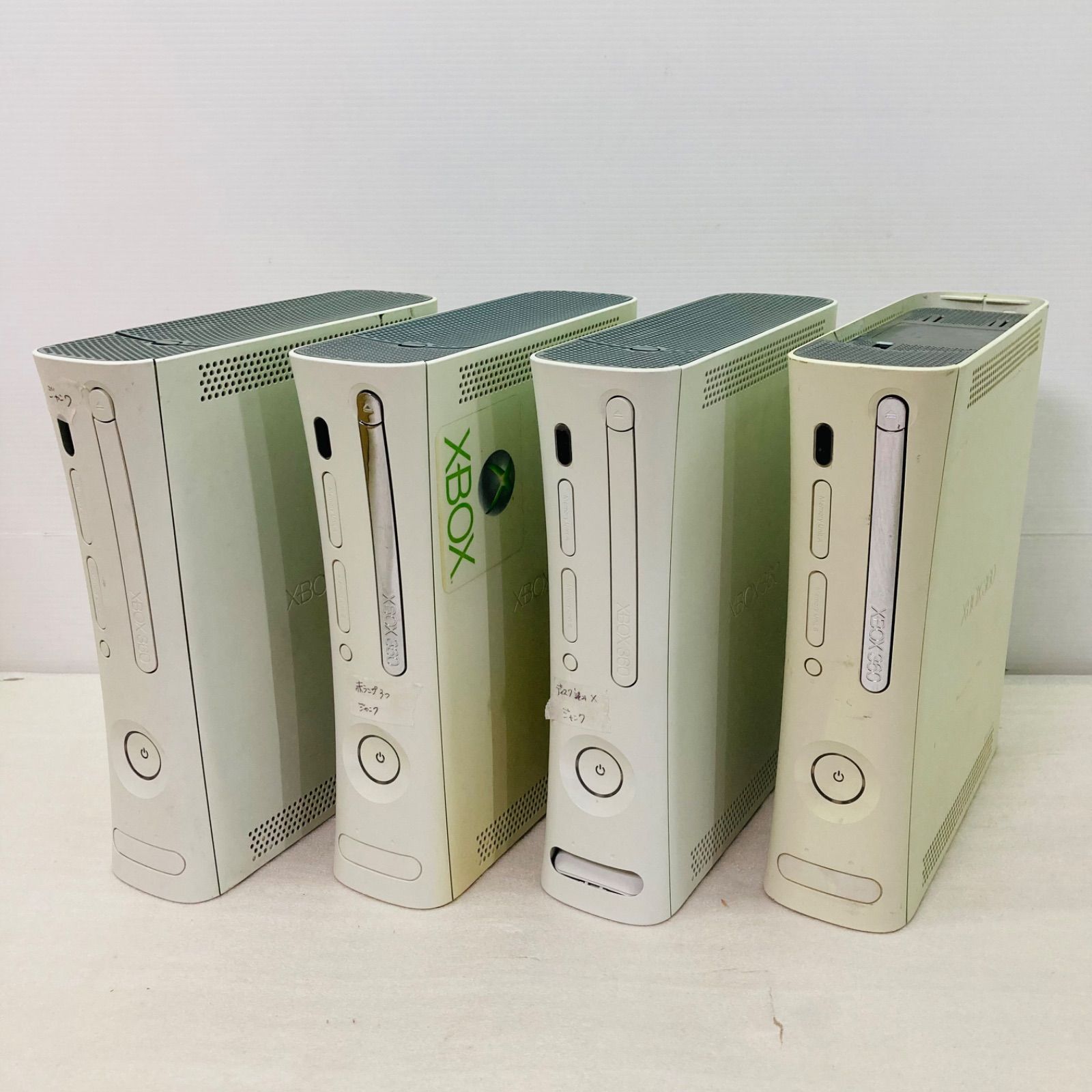 ジャンク 4台 Microsoft マイクロソフト xbox360 console ホワイト 4台 エックスボックス360 コンソール AD3