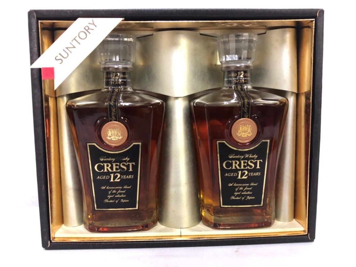 ▽【長野県限定発送】クレスト 12年 2本セット サントリー ウイスキー 700ml×2 43% CREST 古酒▽L100138 - メルカリ