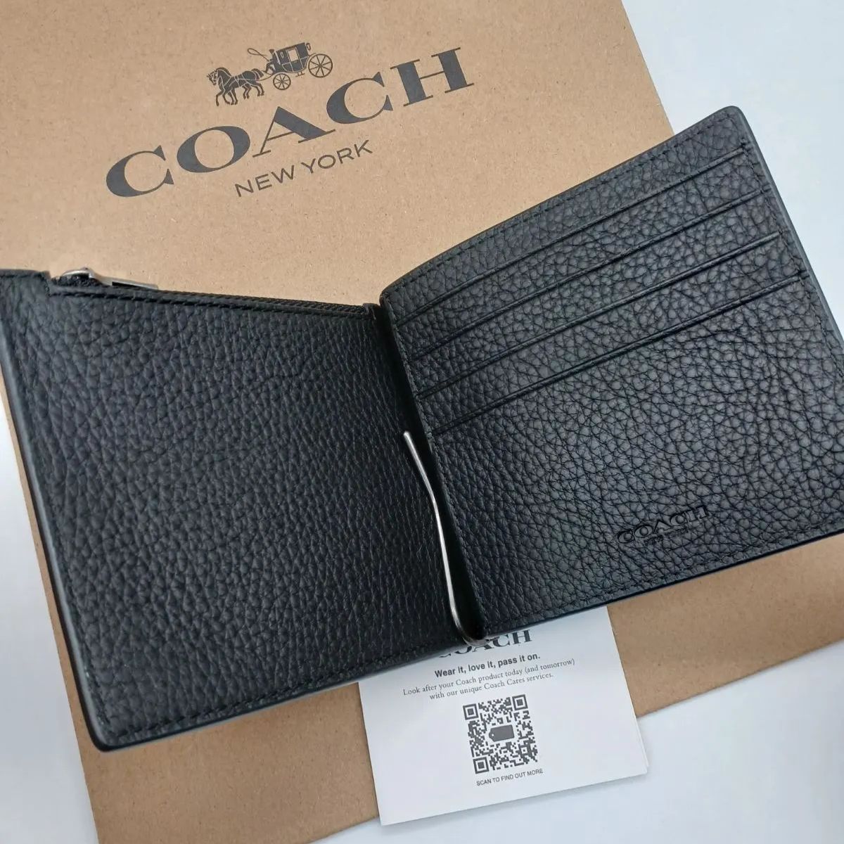 新品 COACH マネークリップ 財布 ジップウォレット メンズ商品 送料