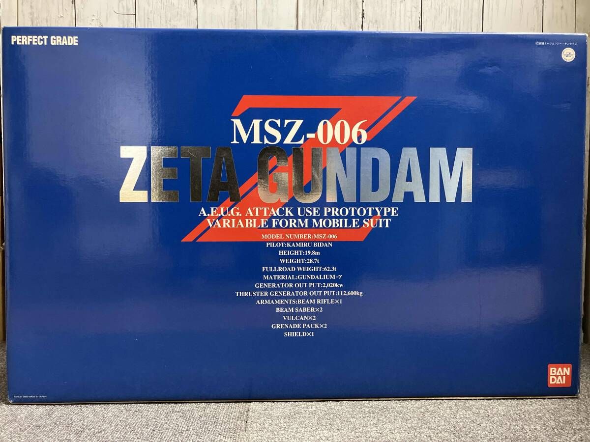 未組立品 プラモデル バンダイ 1|60 ゼｰタガンダム PG ｢機動戦士Zガンダム｣