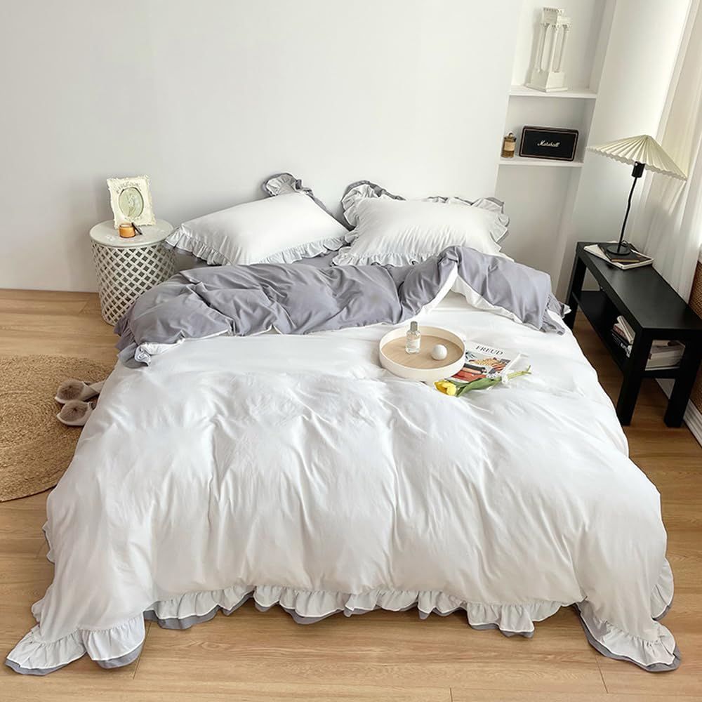 アイスシルク刺繍肌触り柔らかい ベッドスカート ダブル4点セットY 布団カバーセット 3点セット シングル 布団カバーセット ダブルサイズ