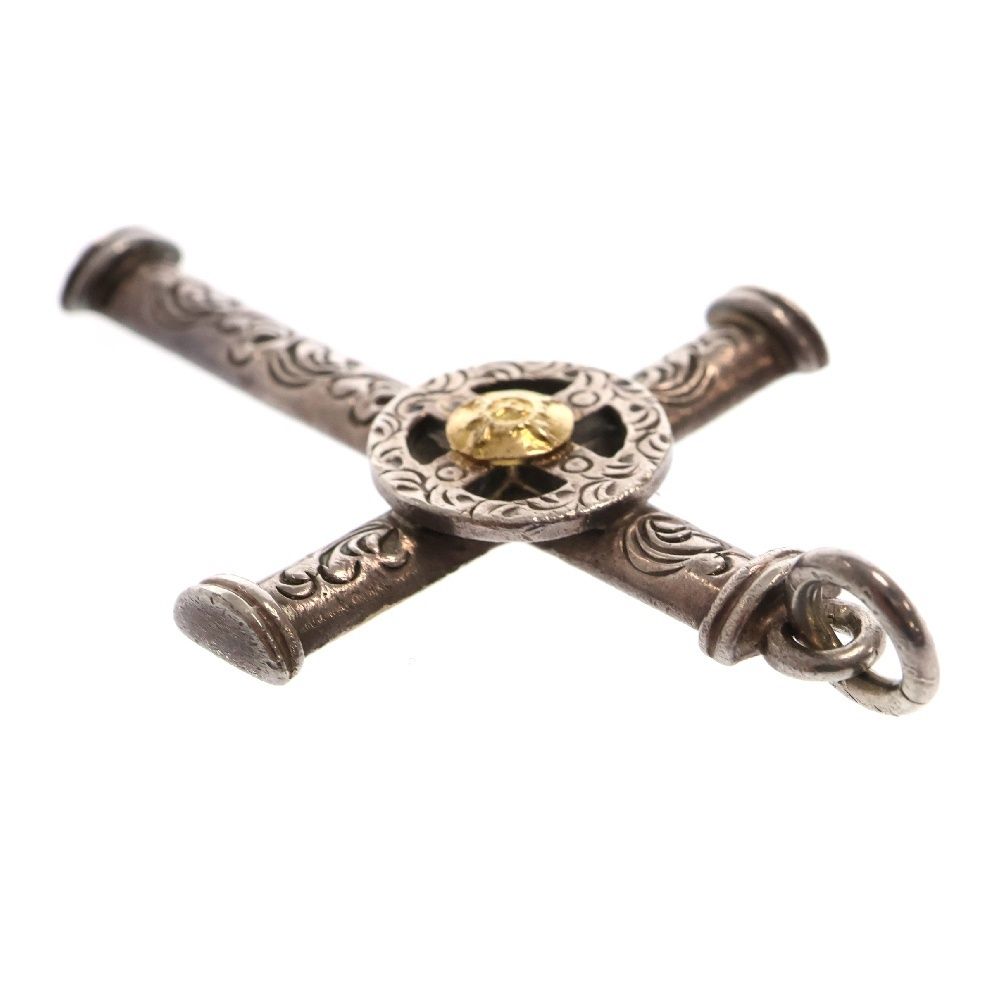 FIRST ARROW's (ファーストアローズ) P-122 K18 Wheel Cross Pendant