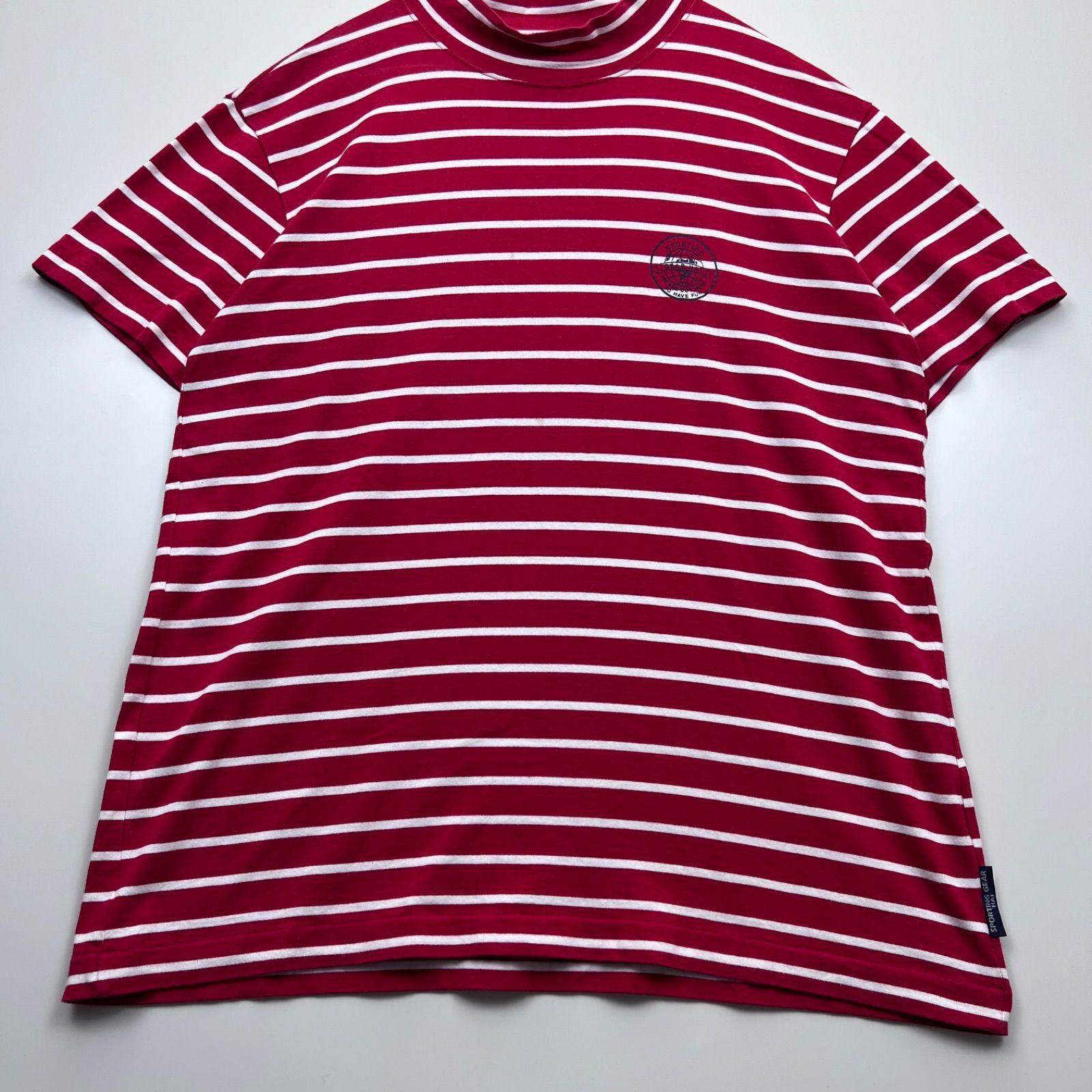 HAI sporting gear 80s vtg border moc neck ss shirts issey