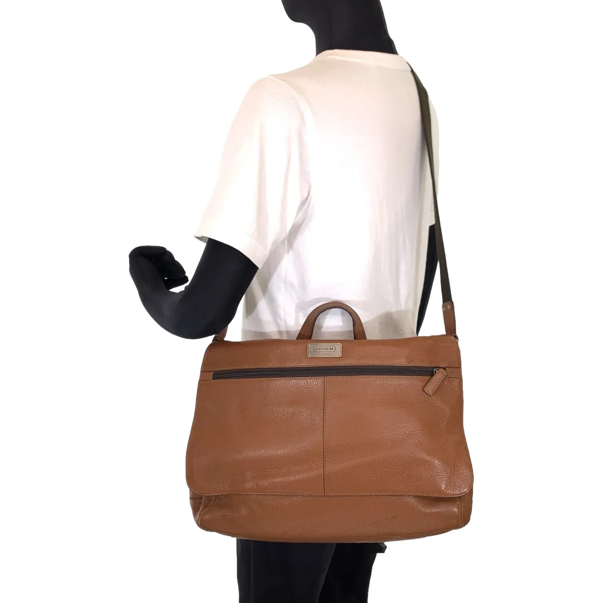 COACH コーチ ブラウン 茶 シルバー金具 レザー F70367 ショルダー 