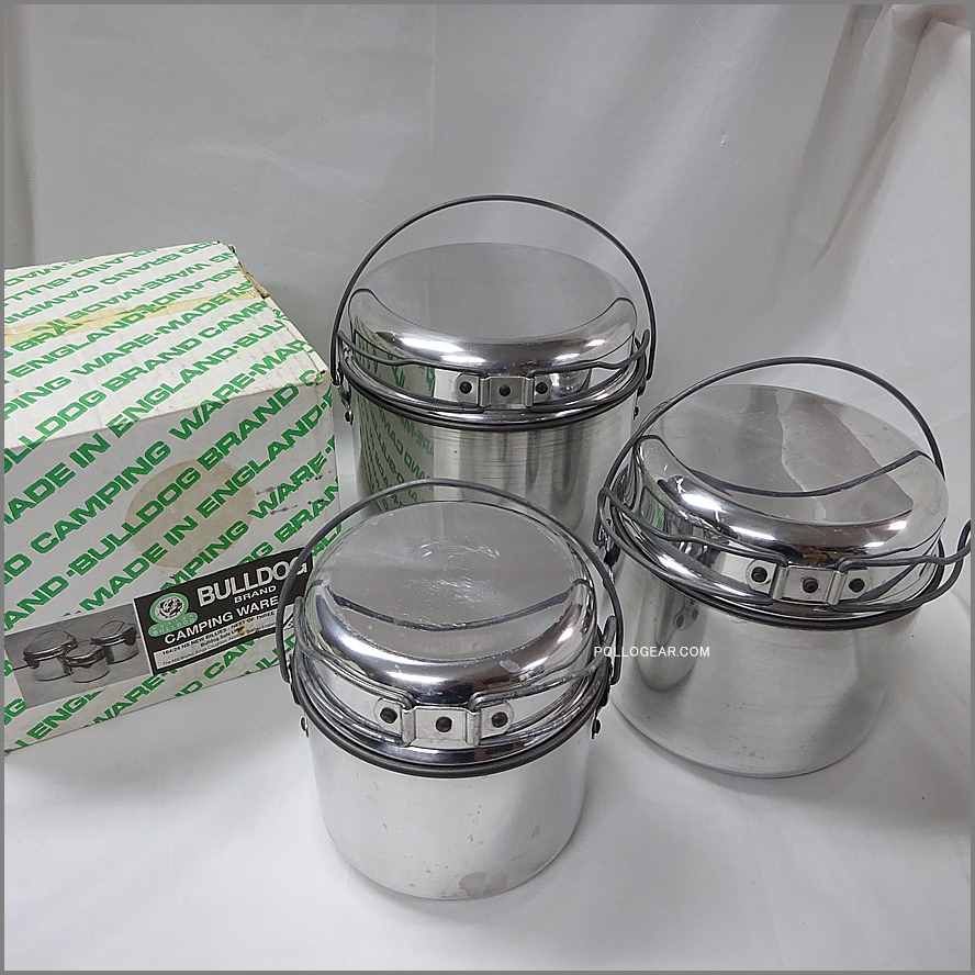 中古品　イギリス　ホットン社のブルドッグ　ビリー缶中小型アルミ製の2個セット 中古品 イギリス ホットン社のブルドッグ ビリー缶中小型アルミ製の2個