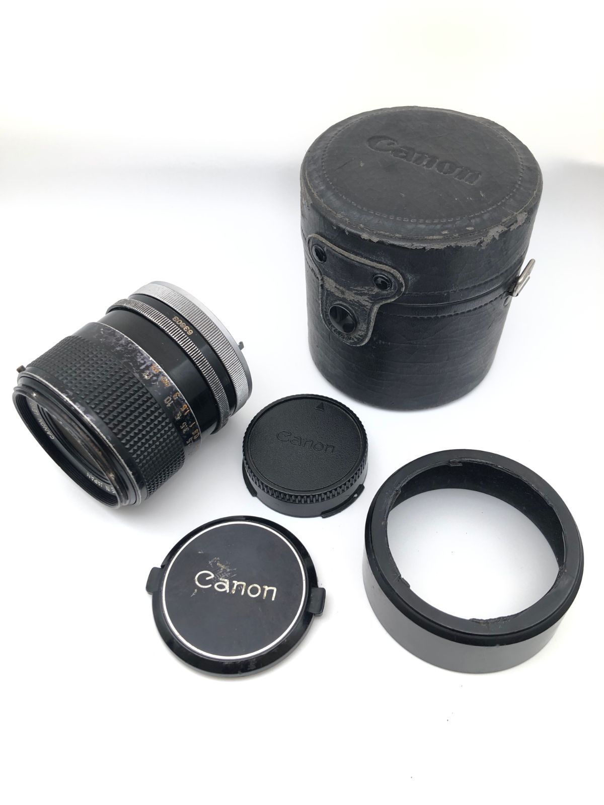 Canon FD 35mm レンズ ケース付き Canon FD 35mm F2 MF単焦点レンズ フード ケース付き #3606 Canon FD