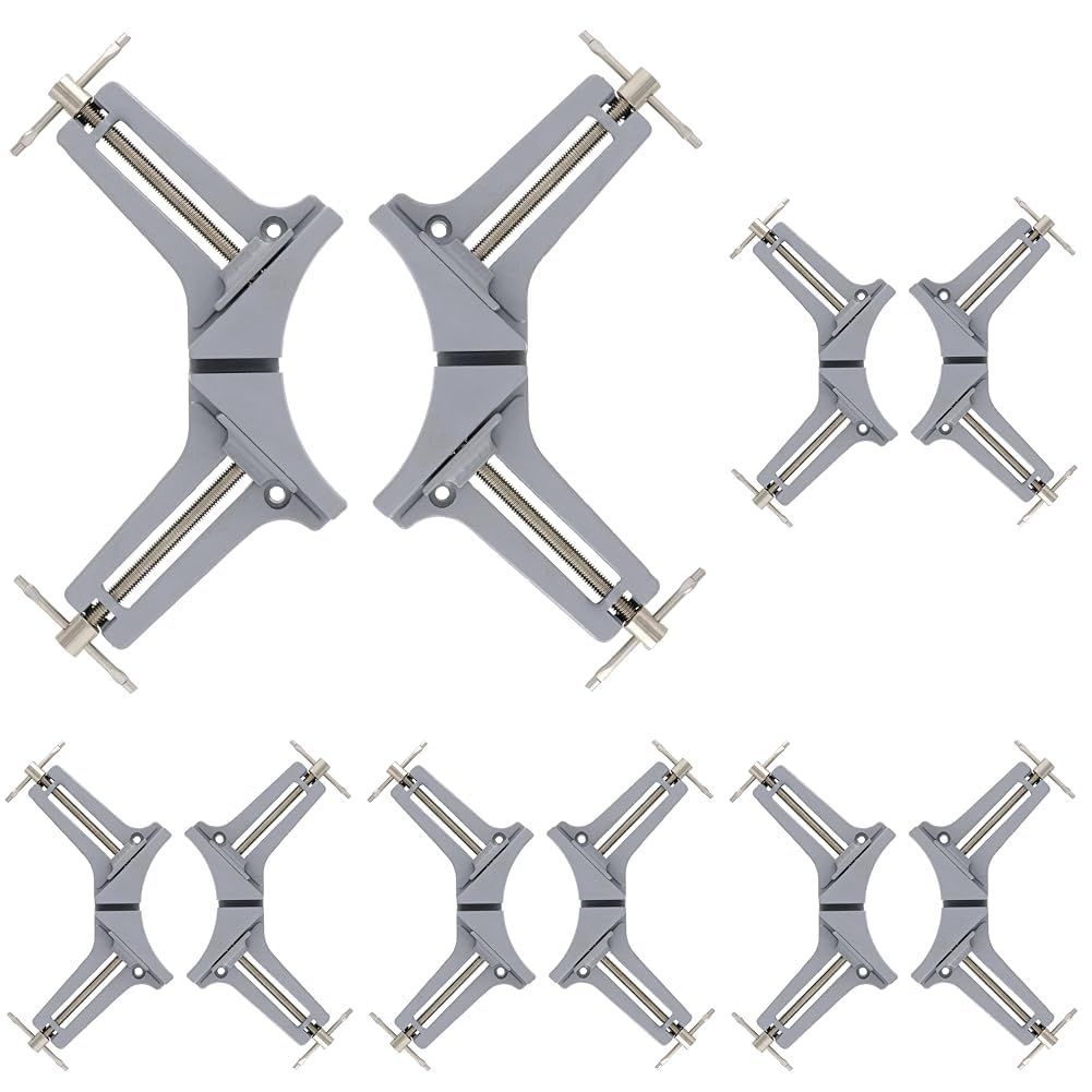 高儀 Takagi GISUKE アルミ コーナー クランプ 70mm 2個組 90度 直角 木工定規 直角定規 直角クランプ DIY 工具 額縁 パネル 木工 釘打ち 溶接 接着 接続 固定 × 5