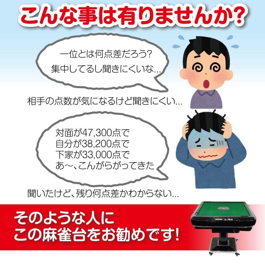 全自動麻雀卓 点数表示