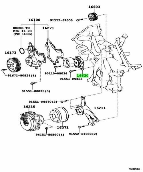 トヨタ 純正 ランドクルーザー レクサス GX460 V-リブドベルト テンショナ 16620-0S010 TOYOTA LEXUS Genuine JDM メーカー純正品