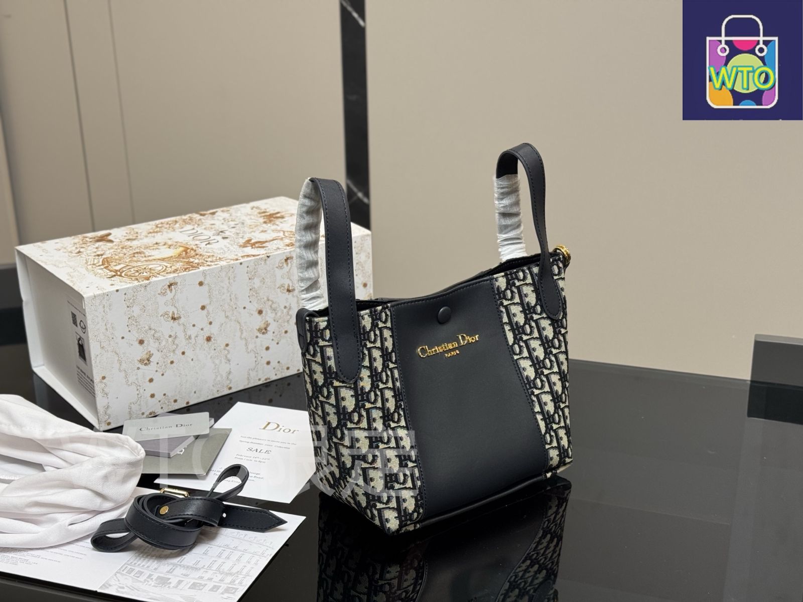 美品・ヴィンテージ【DIOR】OBLIQUE バケツバッグ 今日特価】Dior Signature Bucket Bag × ～21×20cm シグネチュア