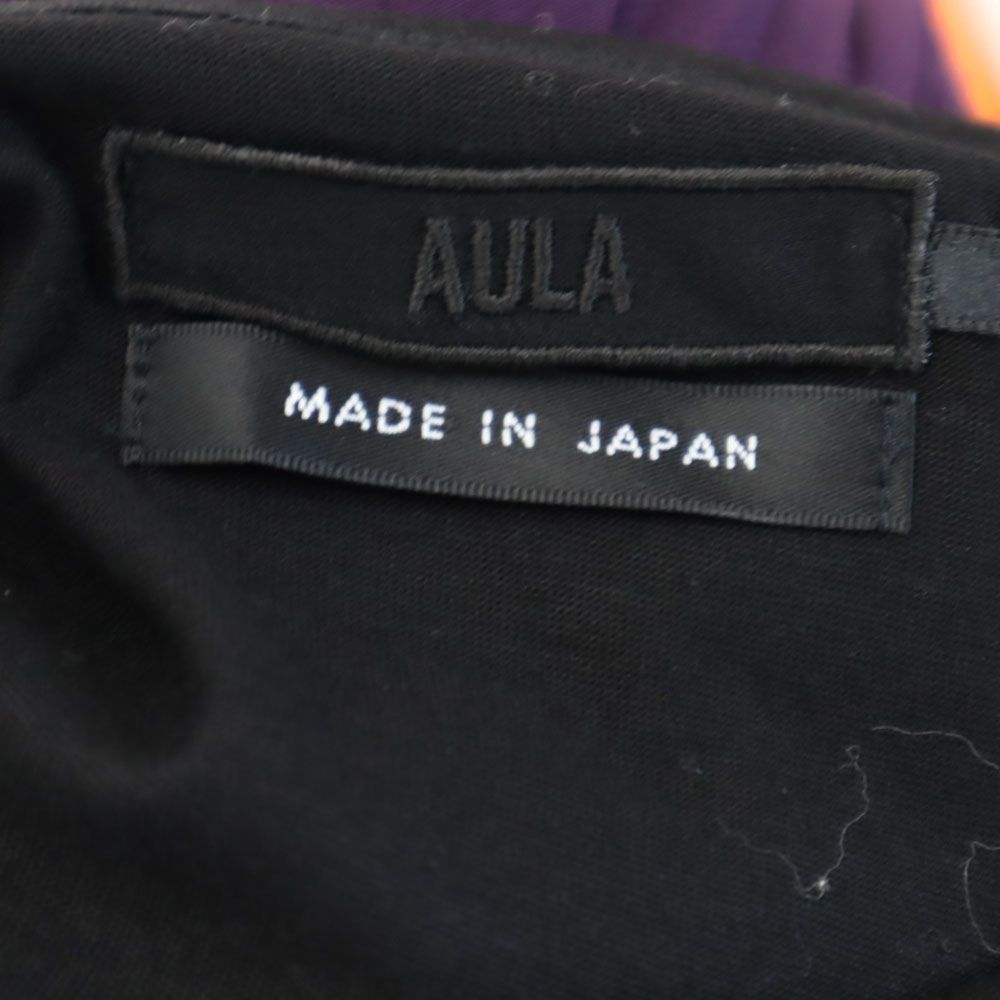 アウラ 日本製 レース 長袖 オープンショルダー カットソー 0 ブラック