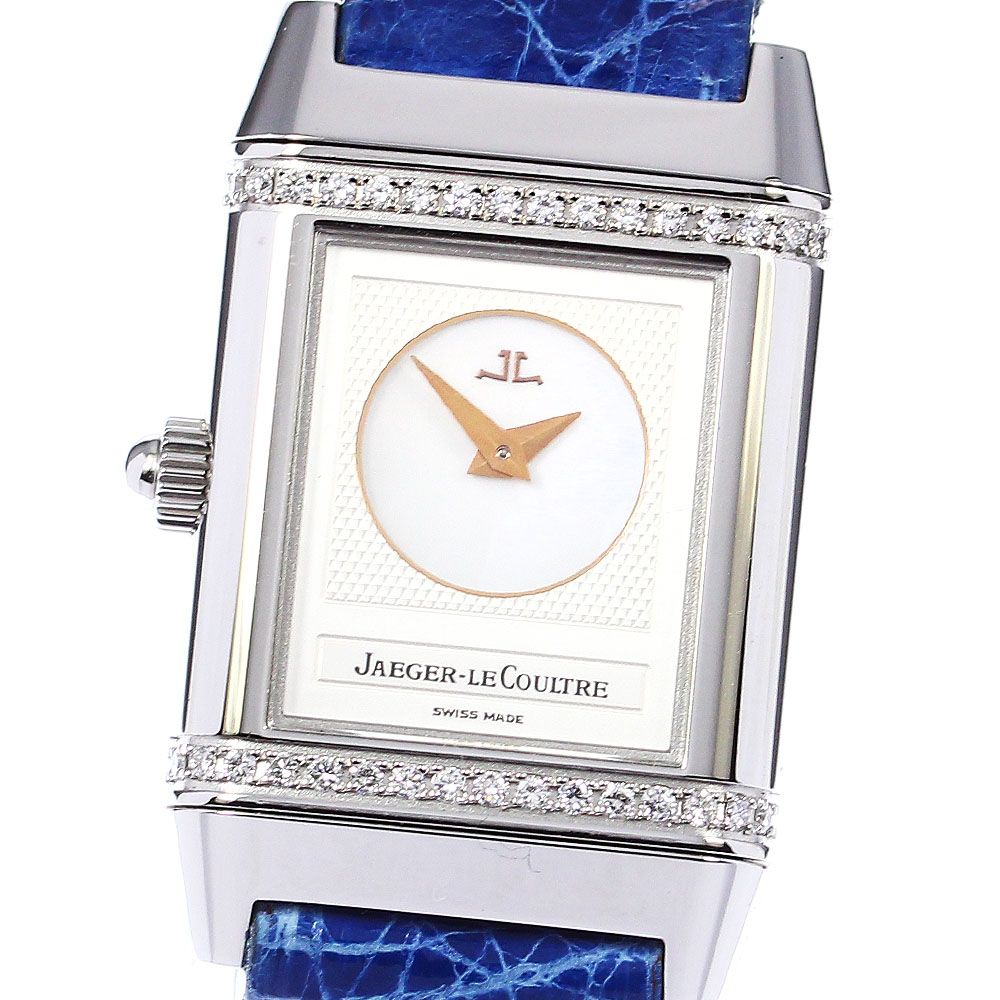 ジャガー・ルクルト JAEGER-LECOULTRE 266.8.44 レベルソ デュエット ダイヤモンド 手巻き レディース美品_791787