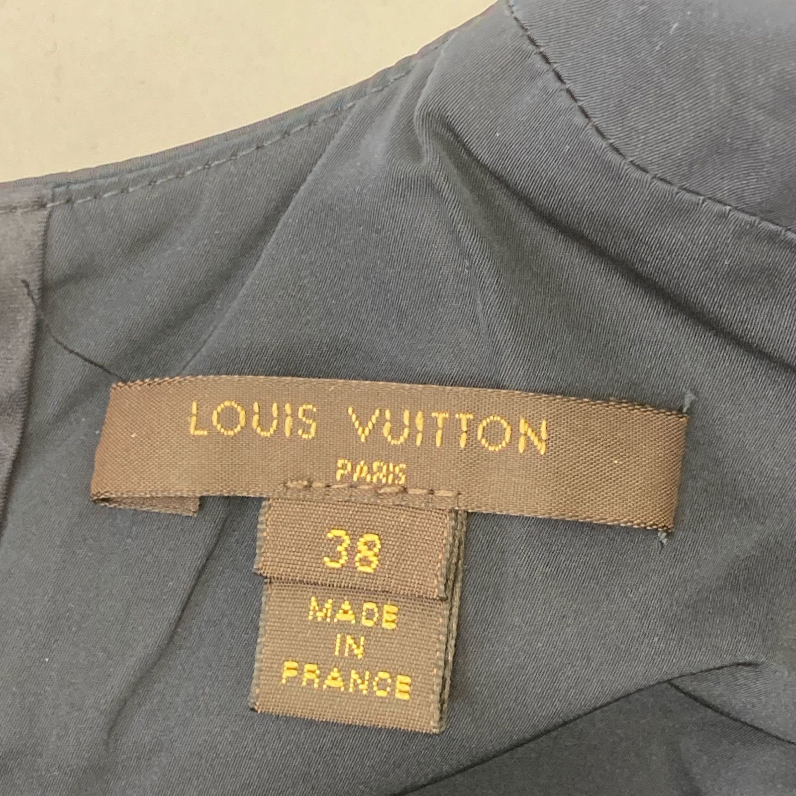  LOUIS VUITTON ルイヴィトン 12 SS ﾈｲﾋﾞｰ ﾎﾟﾘｴｽﾃﾙ×ｼﾙｸ ﾊﾞｯｸﾎﾞﾀﾝﾉｰｽﾘｰﾌﾞﾌﾘﾙﾜﾝﾋﾟｰｽ 38 その他 その他