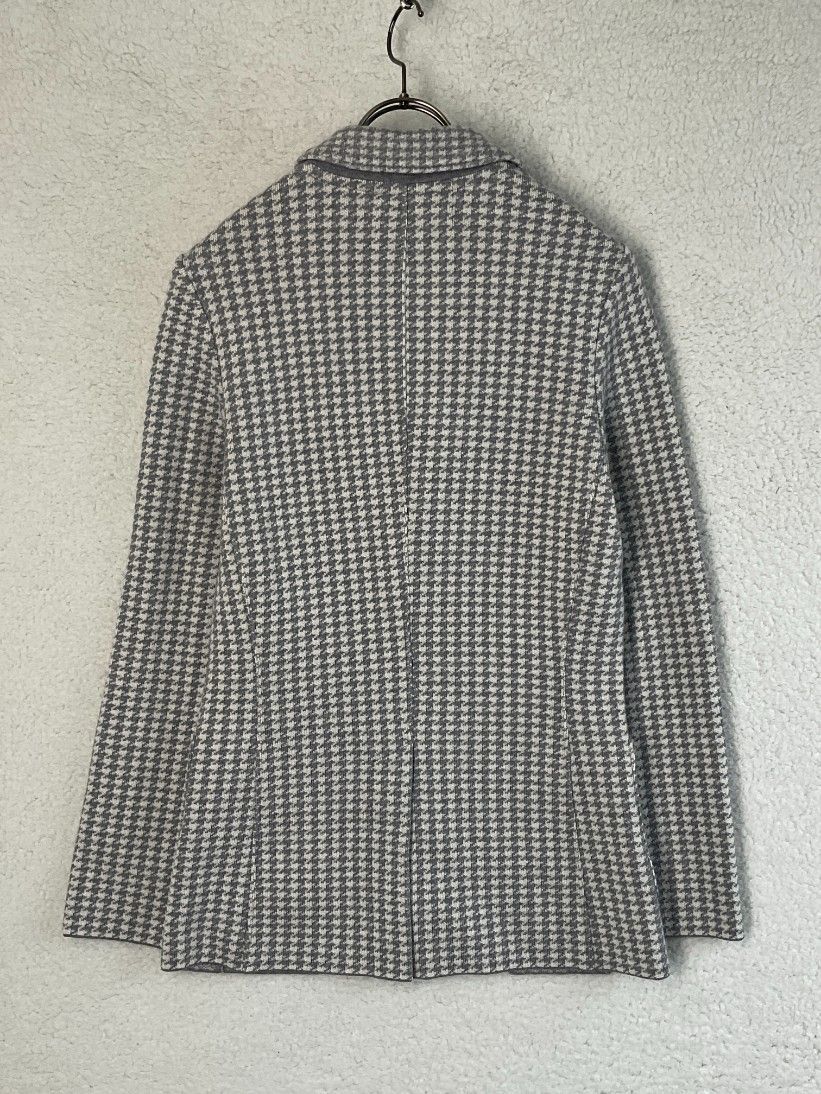 未使用 AKM S ホワイトxライトグレー CASHWOOL CHIDORI