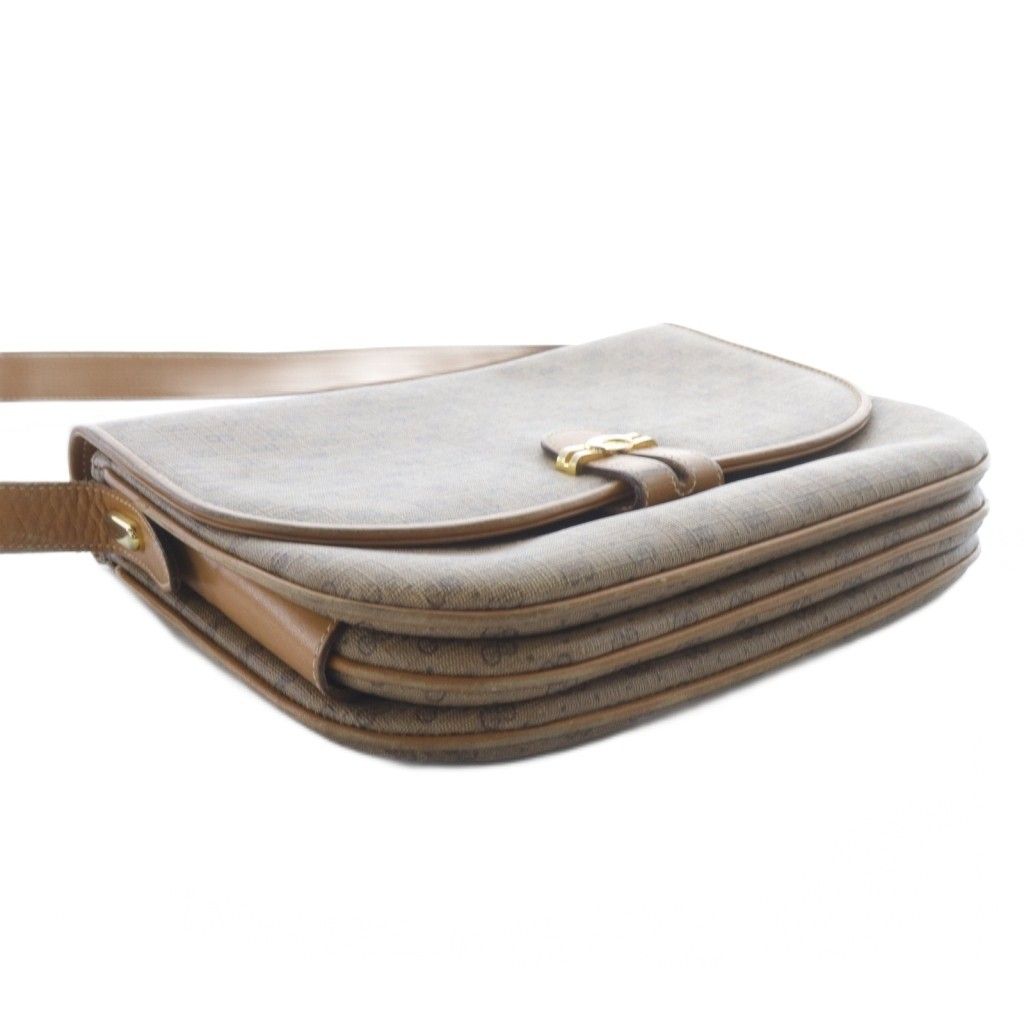 グッチ GUCCI オールドグッチ ヴィンテージ GG柄 フラップ ショルダーバッグ PVC ロゴ 茶 WWW_NOITHATQUANGTHANH_NET