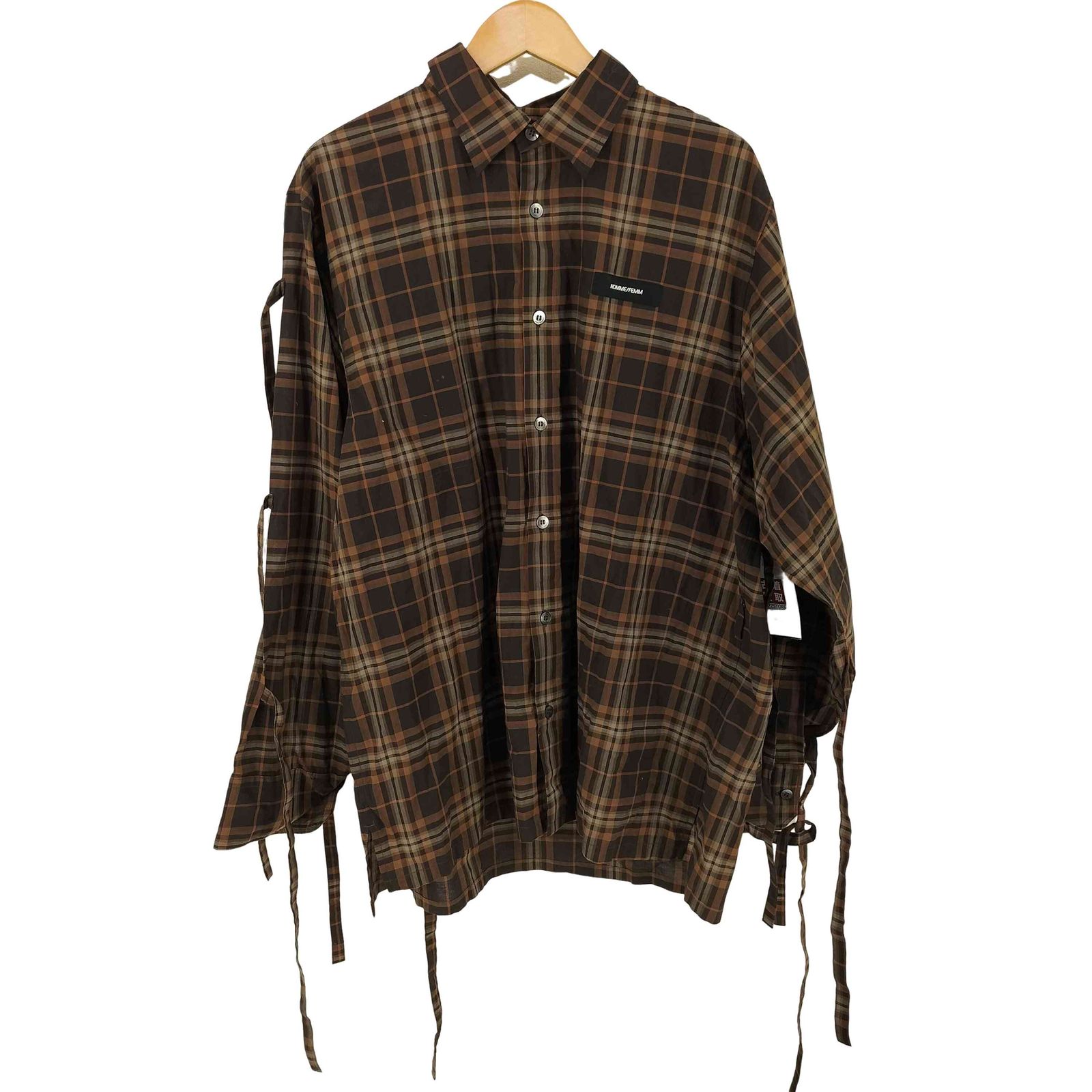 トップス SYU.HOMME/FEMM super arm shirt 2019ss シュウオムフェム SYU. HOMME/FEMM NU SUPER ARM SHIRTS TYPE SLIM