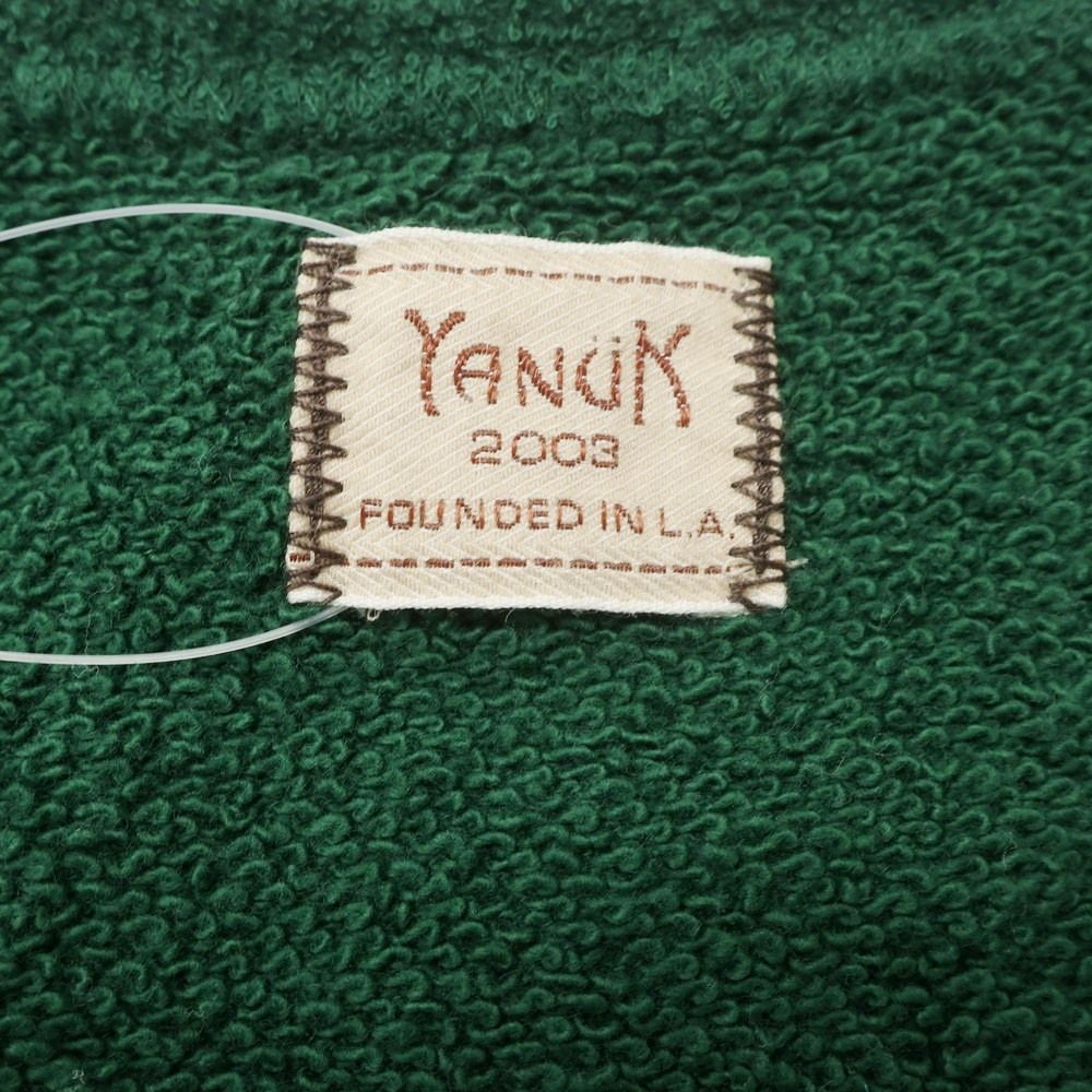 中古】ヤヌーク YANUK コットン パイル カーディガン グリーン【サイズ