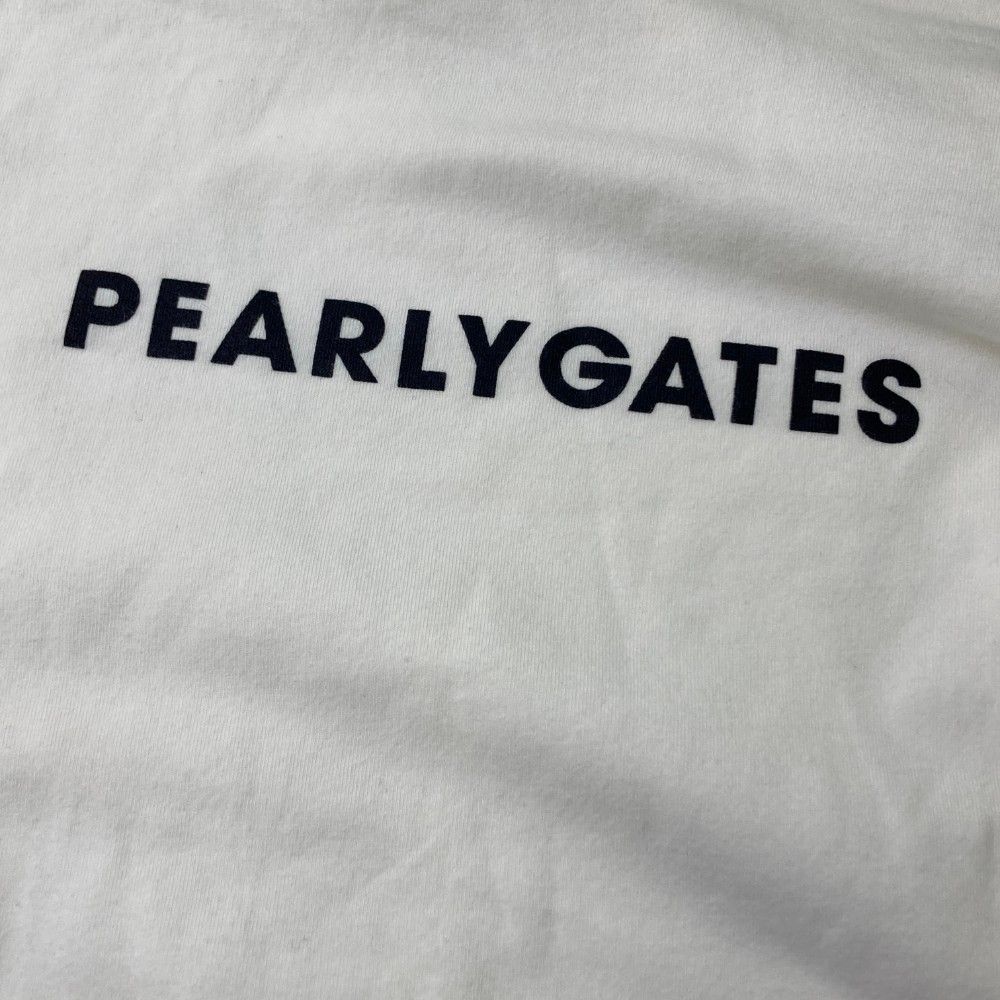 サイズ：0 PEARLY GATES パーリーゲイツ 2024年モデル フロントロゴ ハイネック 長袖Tシャツ  ホワイト系 [240101412839] ゴルフウェア レディース ストスト 新品】PEARLY GATES パーリーゲイツ 2024年モデル ハイネック