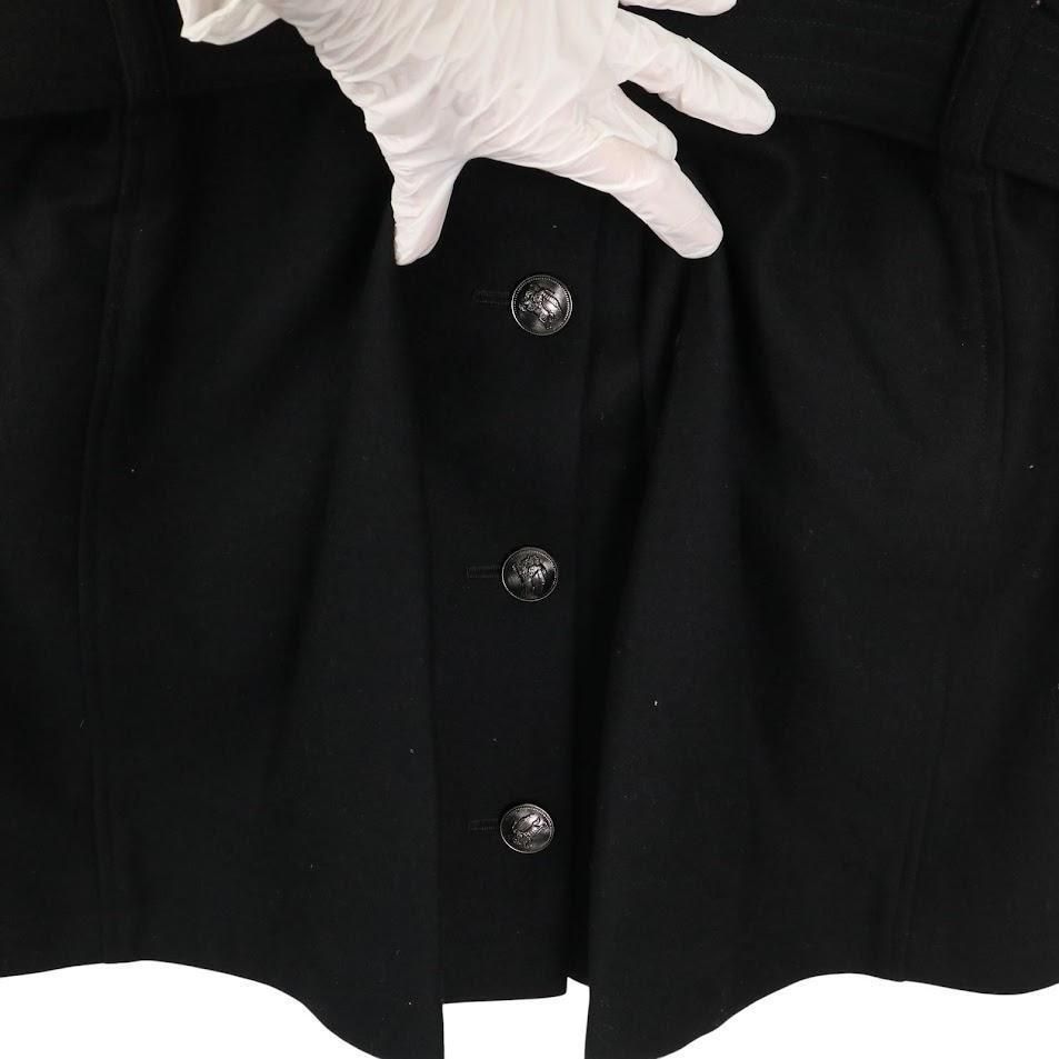 BURBERRY バーバリーブラックレーベル ナポレオンコートトレンチ メンズ M カシミヤ混 ホースロゴ釦 チェック ベルト 通勤通学 ビジネス KANDAIZUMI_COM