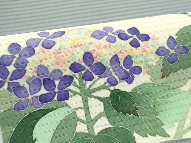 平和屋本店□極上 夏物 本加賀友禅作家 西川健一 絽塩瀬 九寸名古屋帯