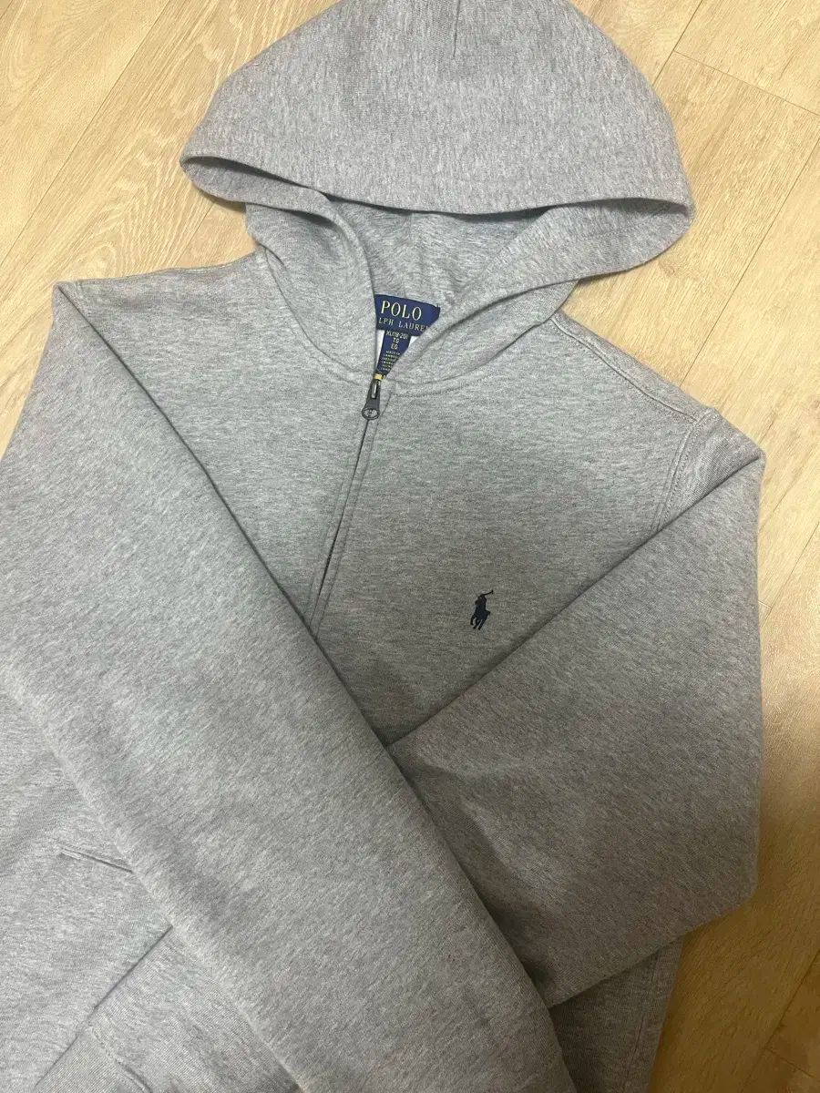 ポロラルフローレン グレー フードジップアップ