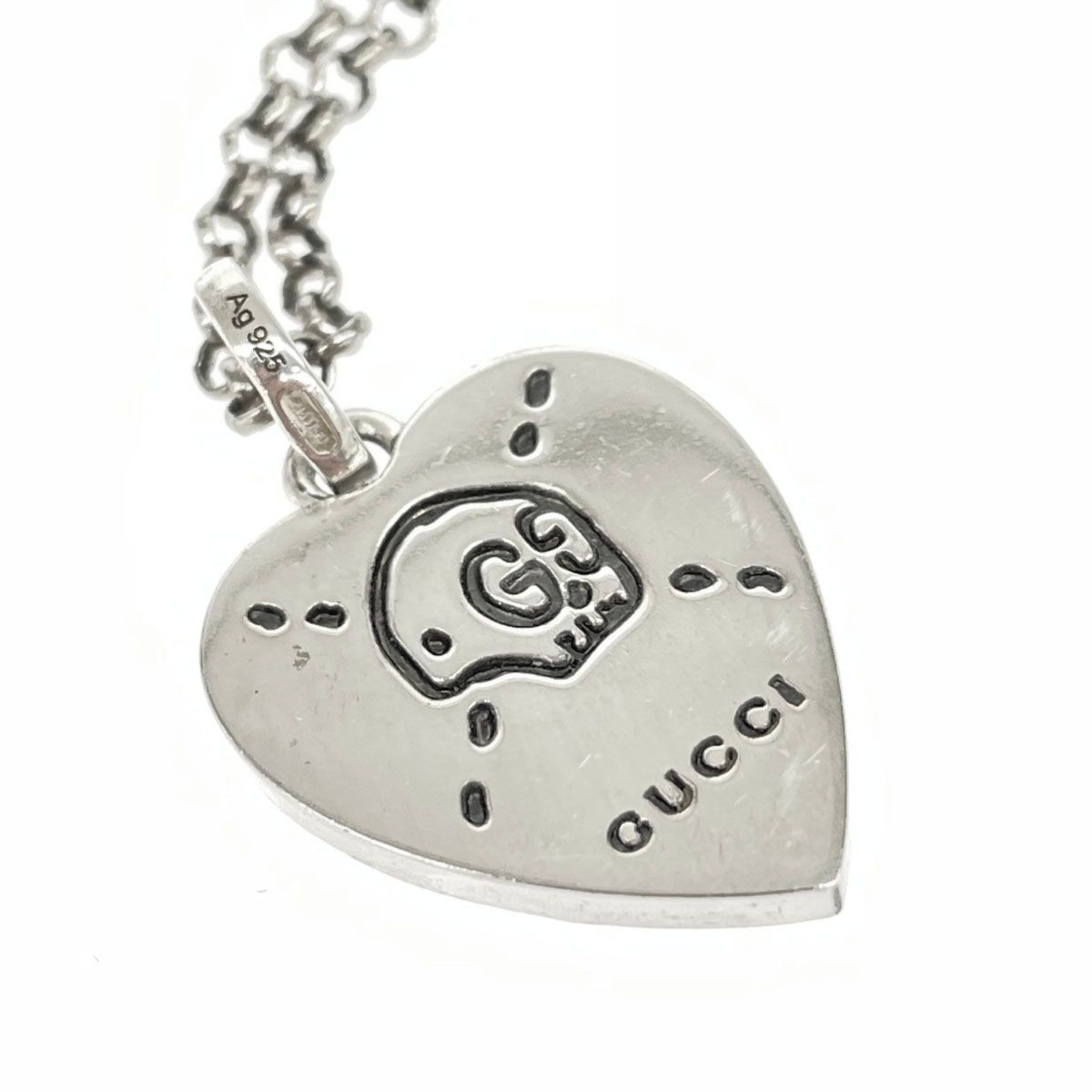GUCCI グッチ ゴースト SVネックレス シルバーカラー Ag925 レディース
