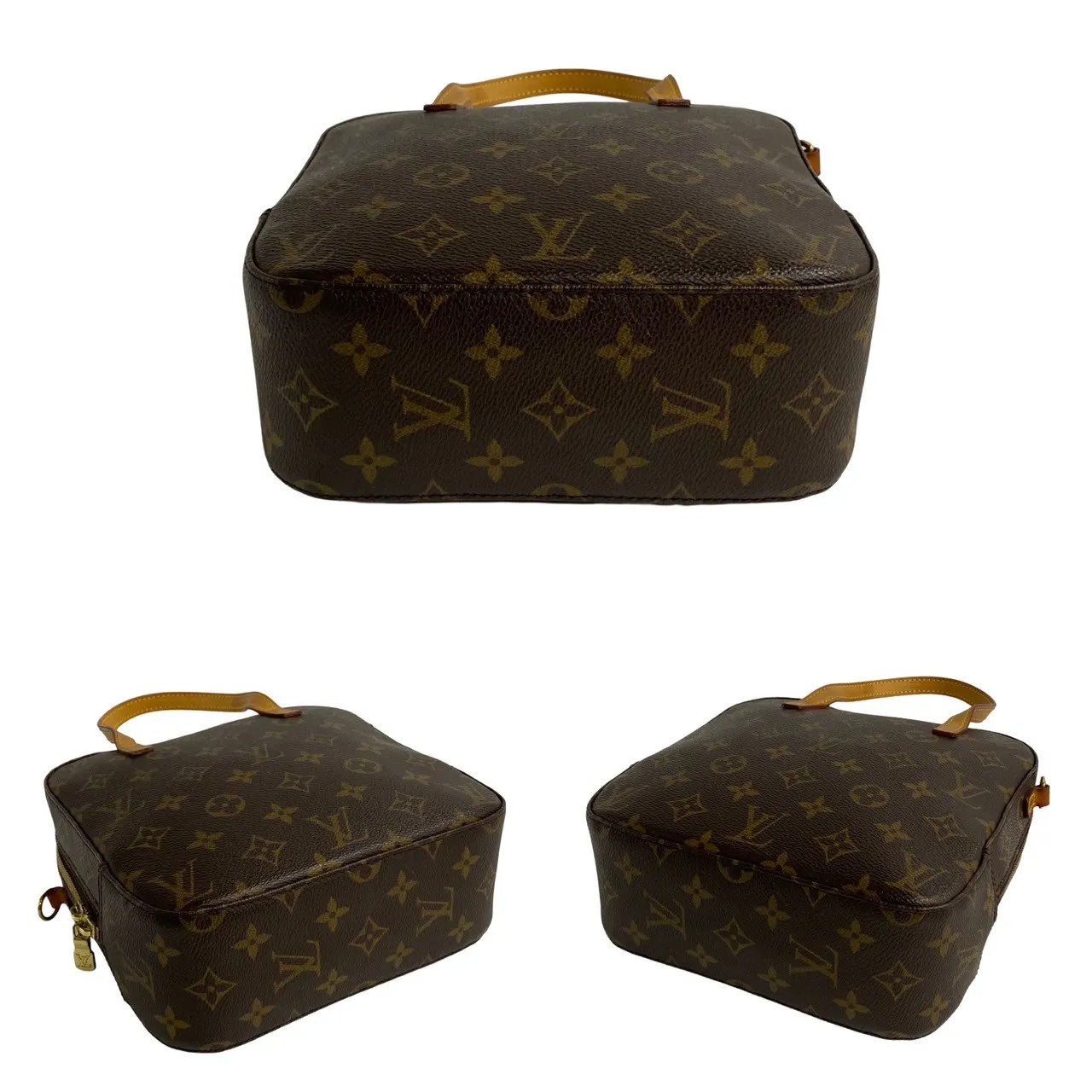 極 美品 LOUIS VUITTON ルイヴィトン スポンティーニ モノグラム レザー 本革 2way ハンドバッグ ショルダーバッグ ブラウン  67690|mercariメルカリ官方指定廠商|Bibian比比昂代買代購