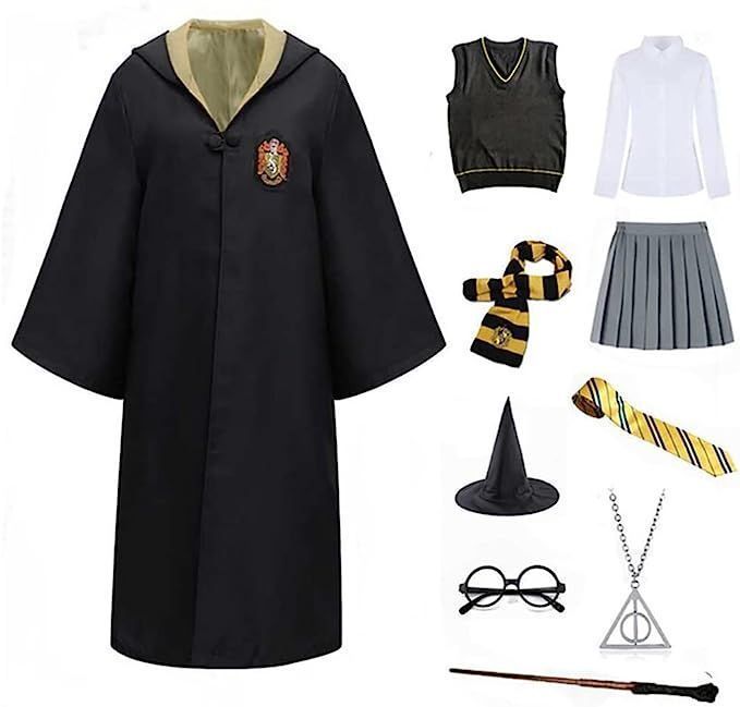 ハリーポッター コスプレ衣装 子供用 大人用 10点フルセットHarry Potter スリザリン ホグワーツ サラーザール 道具 クリスマス コスチューム