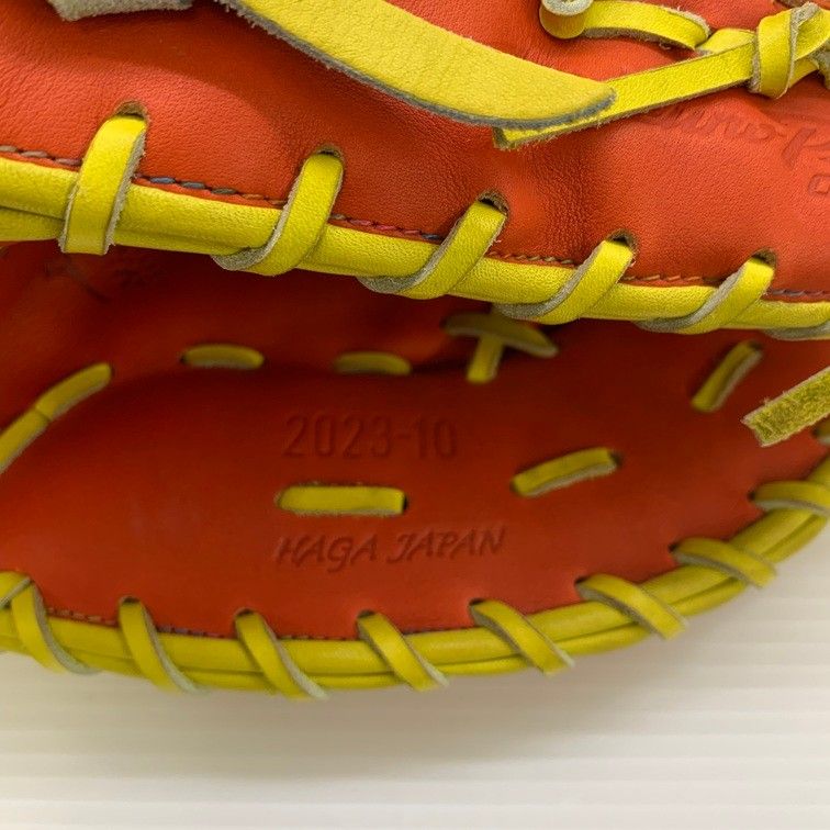 MIZUNO - 中古品 ミズノ MIZUNO ミズノプロ 硬式 捕手用オーダーグローブ ファーストミット HAGA製刺繍有り 5830 MIZUNO - 中古品 ミズノ MIZUNO ミズノプロ 硬式 捕手用オーダー