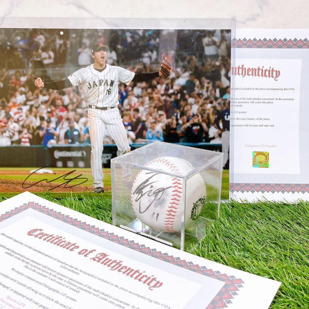 超安い品質 大谷翔平選手 グッズセット サインボール フォト 証明書 まとめ 記念グッズ