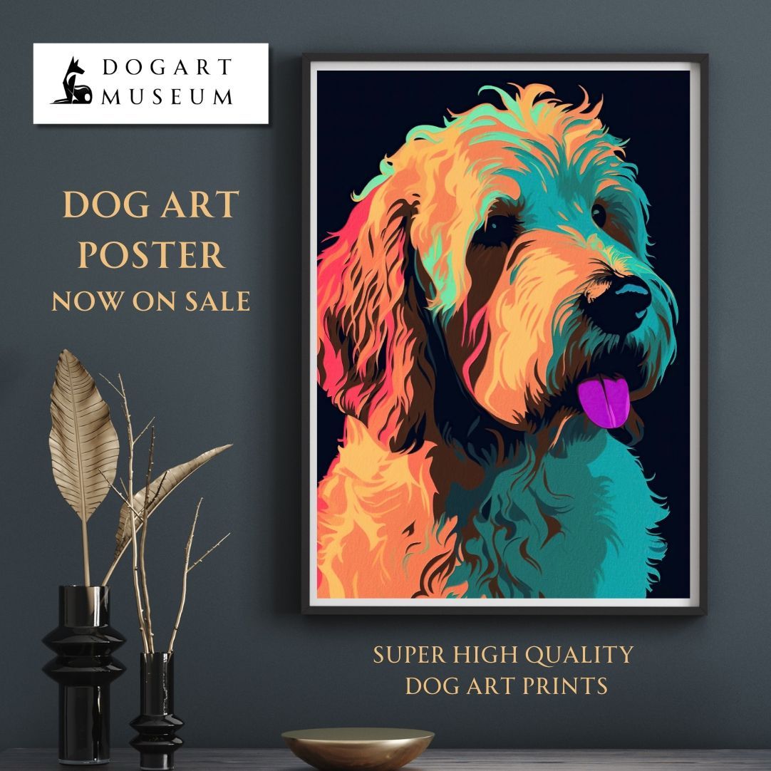 ワンダフルライフ - ゴールデンドゥードル犬 No.2】ジークレー版画＊名