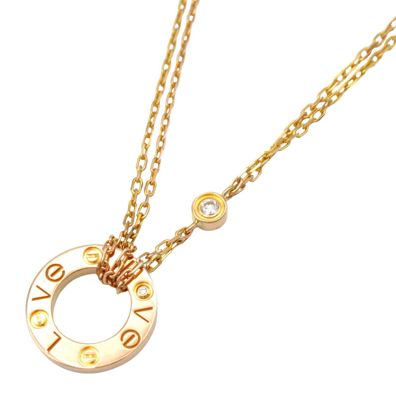 カルティエ CARTIER ネックレス ラブサークル ネックレス 2PD  