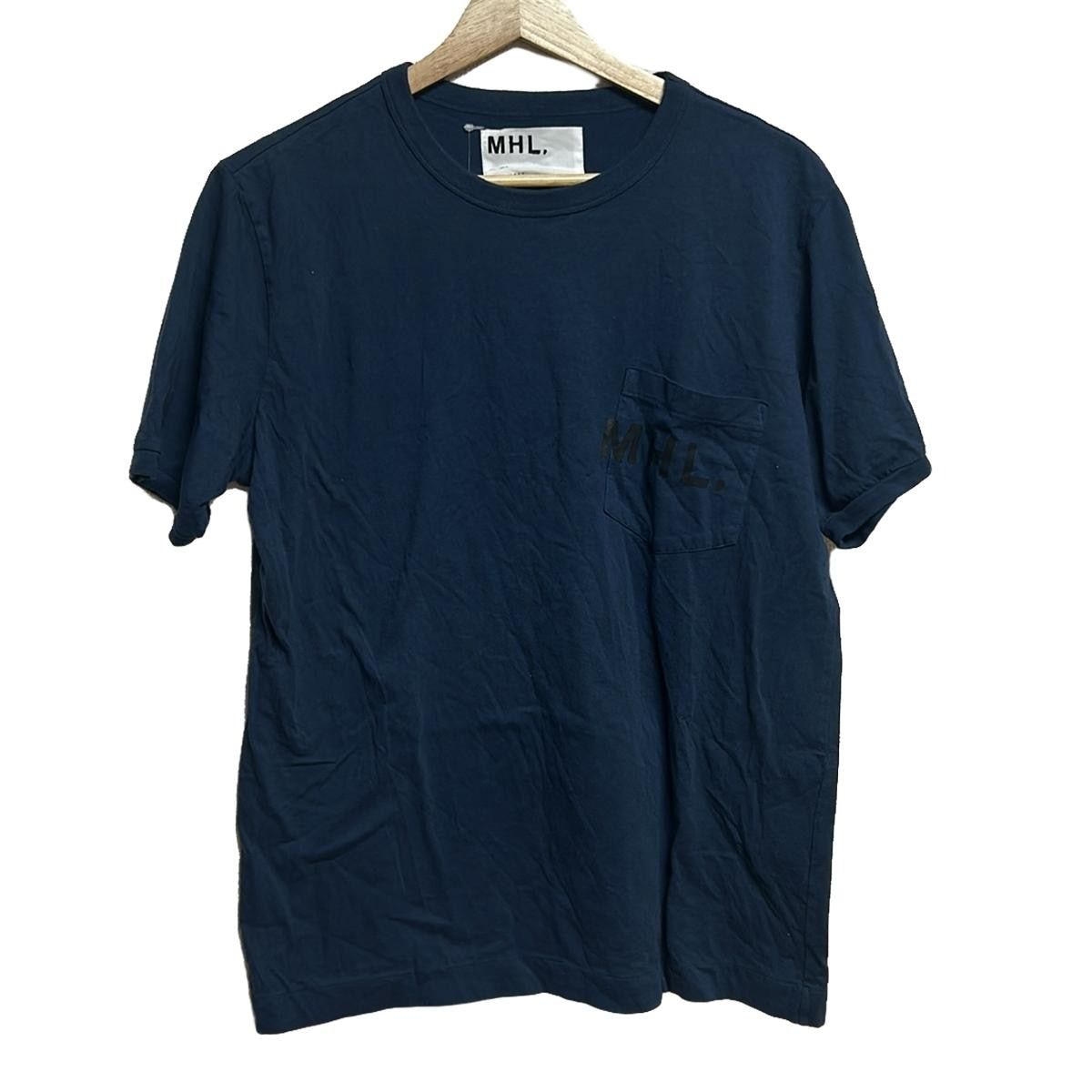 MHL.(エムエイチエル) 半袖Tシャツ サイズL メンズ - ネイビー クルーネック