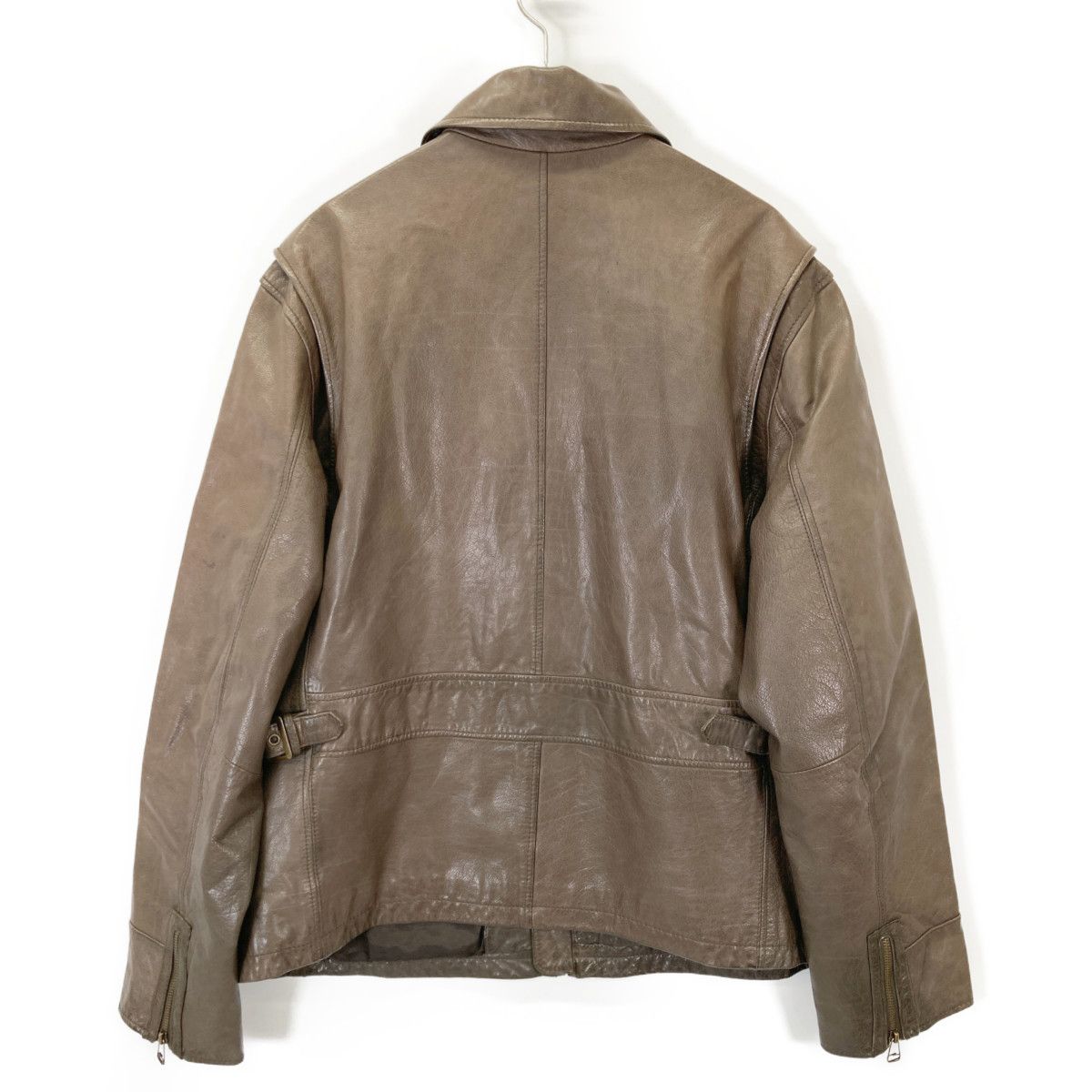 Eddie Bauer エディーバウアー ダークブラウン レザージャケット Eddie Bauer エディーバウアー レザージャケット 本革 メンズM