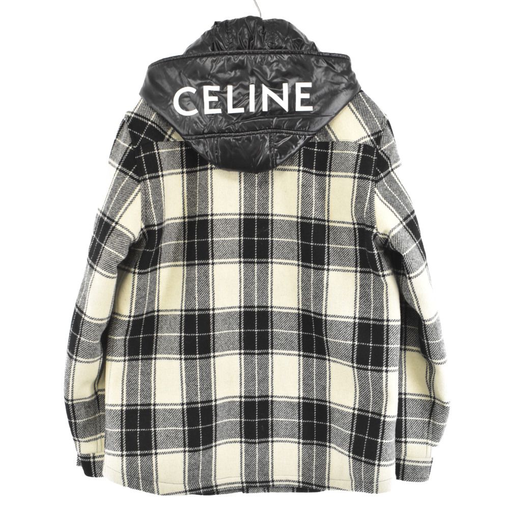 CELINE (セリーヌ) 21AW キルティングフランネルシャツ フーデッドロゴ