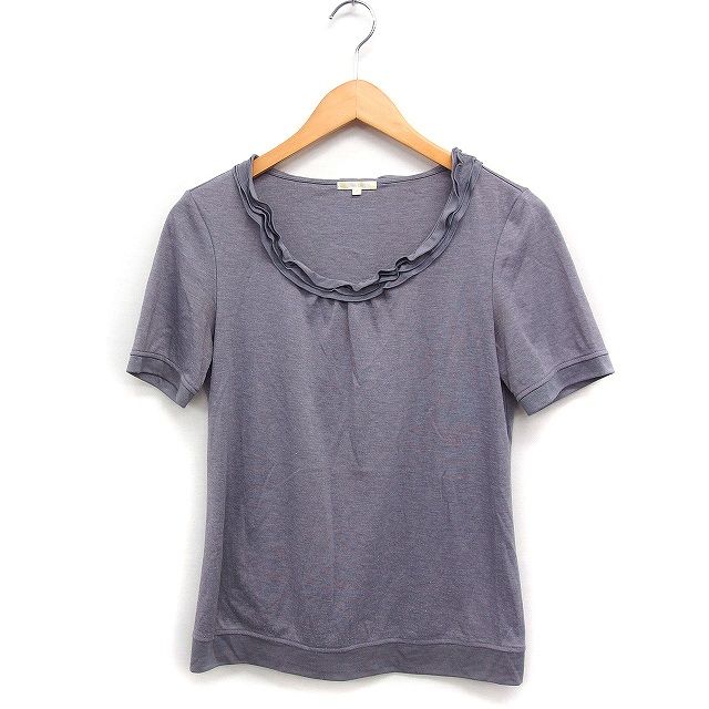 トゥービーシック TO BE CHIC フリルネック カットソー Tシャツ 半袖 2 