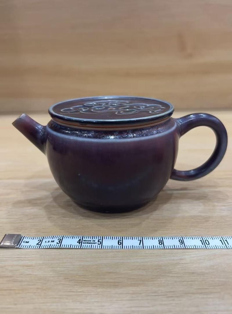 手作り・新品】紫釉陶器急須 雲紋蓋 茶器ポット 【公式通販】