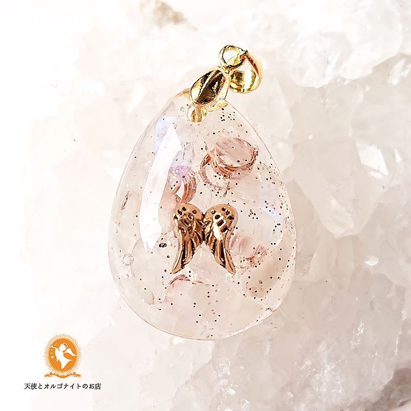 オルゴナイトペンダント しずく ムーンストーン [在庫なしの場合は受注  